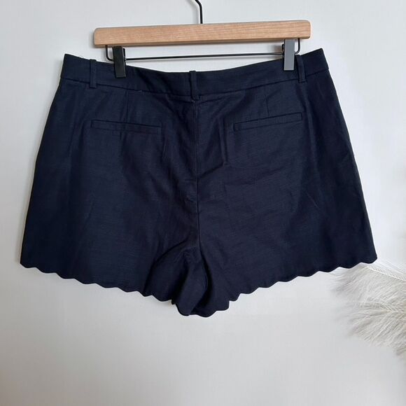 J.Crew Scalloped Hem Navy Shorts - Picture 6 of 8